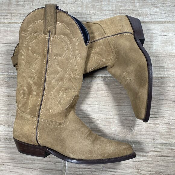 Vitorio Ricci Cowboy Boots Men’s Size 7M Suede Leather Made in Mexico Western - Picture 9 of 11